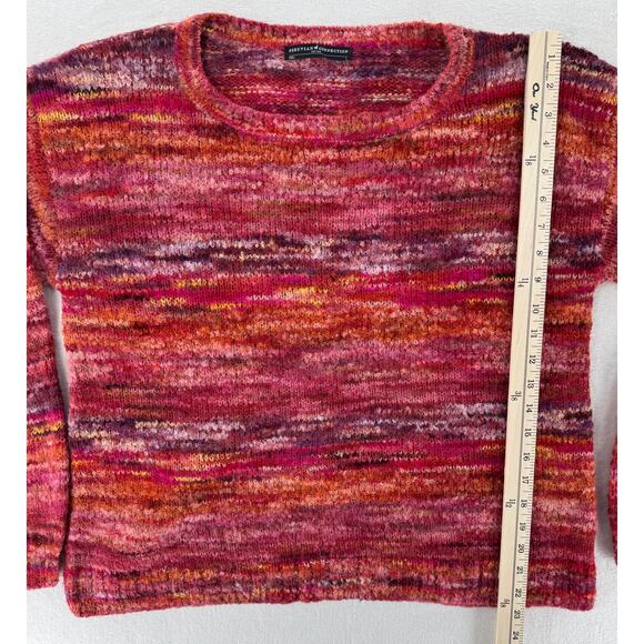 Peruvian Connection Alpaca Sweater Knit Red Stripe Long Sleeve - Picture 10 of 10